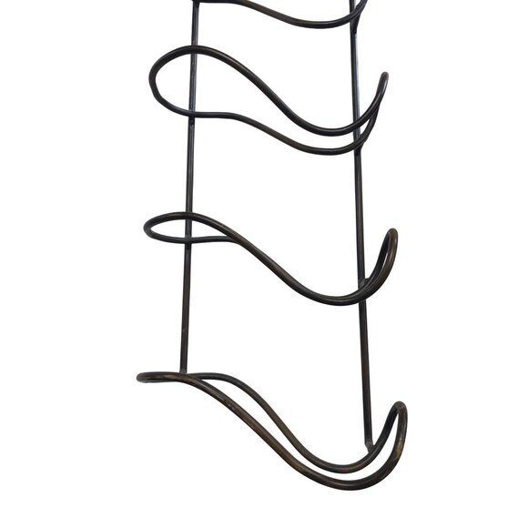 Wine Rack Wall Decor 6 Bottle Metal Scroll - Picture 10 of 13